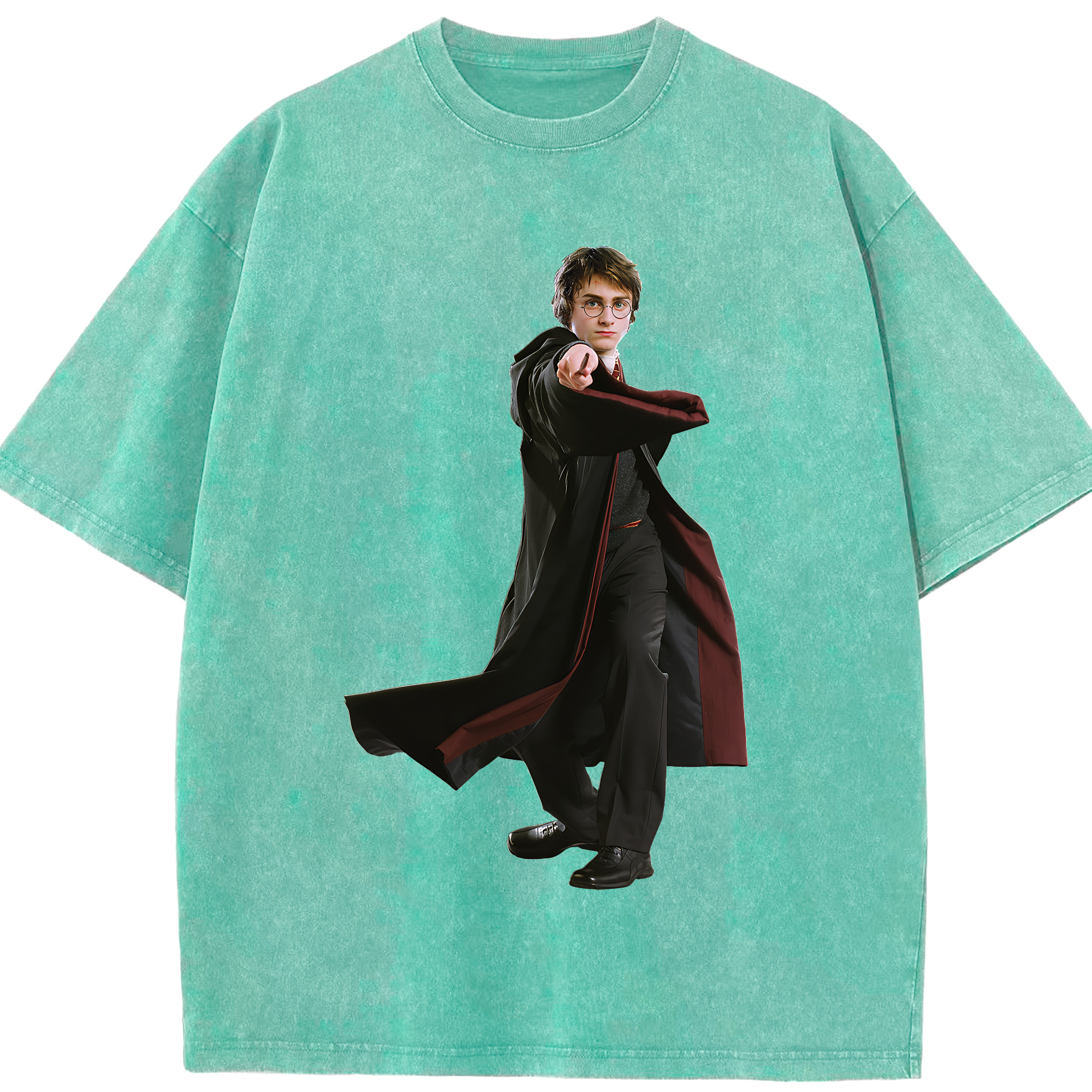 （画像用） Harry Potter ハリー・ポッターシリーズ 綿100% ヴィンテージ風 半袖Tシャツ（フロントプリント）